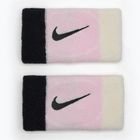 Frotki na nadgarstek Nike Swoosh Doublewide Wristbands 2 szt. pink foam/coconut milk/black