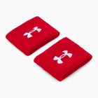 Frotki na nadgarstek męskie Under Armour Performance Wristbands 2 szt. red/white