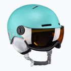Kask narciarski dziecięcy Salomon Grom Visor Jr aruba glossy/tonic orange