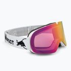 Gogle narciarskie Red Bull SPECT Rush matt white/red with pink purple mirror