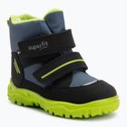 Śniegowce dziecięce Superfit Husky 1 black/light green