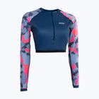 Longsleeve do pływania damski Shorty UV granatowy