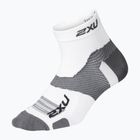 Skarpety 2XU Vectr Ultralight 1/4 Crew white/grey