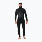 Pianka do pływania męska Rip Curl Dawn Patrol Hooded 6/4 mm Chest Zip black