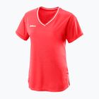 Koszulka tenisowa damska Wilson Team II V-Neck W fiery coral