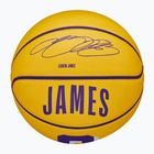 Piłka do koszykówki dziecięca Wilson NBA Player Icon Mini Lebron yellow rozmiar 3