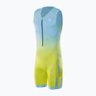 Kombinezon triathlonowy męski Synergy Elite Sleeveless Trisuit mint/yellow