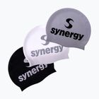Czepek pływacki Synergy Silicone Swim Cap 3 szt. black/silver/white