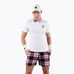 Koszulka polo tenisowa męska HYDROGEN Tartan Zipped Tech Polo white T00518E83