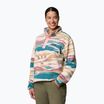 Bluza polarowa damska Columbia Helvetia II Printed Cropped Half Snap river blue/rogue walley