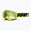 Gogle rowerowe 100% Strata 2 fluo yellow/clear