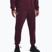 Spodnie męskie Under Armour Rival Fleece Joggers dark maroon/white