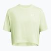 Koszulka damska Under Armour Boxy Crop Logo retro green/white