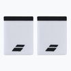 Frotki na nadgarstek Babolat Logo Jumbo Wristband 2 szt. white/black