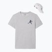 Koszulka męska + czapka Lacoste TH1044 silver chine/ navy blue