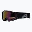 Gogle rowerowe Alpina Circus Q-Lite black matt/ red mirror/ clear