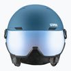 Kask narciarski UVEX Wanted Visor stone blue matt/mirror blue/smoke