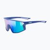 Okulary przeciwsłoneczne dziecięce UVEX Skyryse Jr blue matt/mirror green