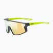 Okulary przeciwsłoneczne dziecięce UVEX Skyryse Jr black/yellow matt/mirror yellow