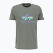 Koszulka męska Alpha Industries Basic Rainbow Reflective vintage green