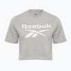 Koszulka damska Reebok Identity Big Logo Crop Tee medium grey heather