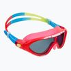 Maska do pływania dziecięca Speedo Biofuse Rift Junior lava red/japan blue/smoke