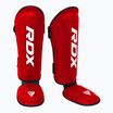 Ochraniacze piszczeli i stóp RDX T1 Shin Instep Guards red/white
