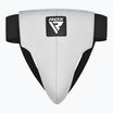 Ochraniacz krocza męski RDX R1 Martial Arts Groin Guard white/black