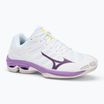 Buty do siatkówki damskie Mizuno Wave Voltage 2 white/patrician purple/quince