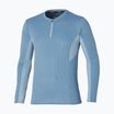 Longsleeve do biegania męski Mizuno Dryaeroflow Half Zip parisian blue