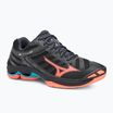 Buty do siatkówki Mizuno Wave Voltage 2 black/neon flame/peacock blue