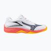 Buty do siatkówki dziecięce Mizuno Lightning Star Z7 white/fiery coral 2/citrus