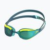 Okulary do pływania Speedo Fastskin Hyper Elite Mirror hyper yellow/steel/emerald mirror