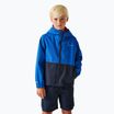 Kurtka przeciwdeszczowa dziecięca REGATTA Hanleigh II olympian blue/navy/tangerine tango