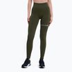 Legginsy treningowe damskie Gym Glamour Push Up khaki