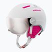 Kask narciarski dziecięcy HEAD Maja Visor white/silver red