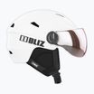 Kask narciarski Bliz Strike Visor matte white/ orange silver mirror