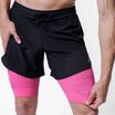 Spodenki do biegania męskie X-Bionic Efektor 2in1 x black/neo pink