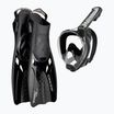 Zestaw do nurkowania Cressi Baron + Tonga black/black/black