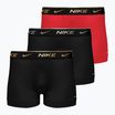 Bokserki męskie Nike Everyday Cotton Stretch Trunk 3 pary black silver/red gold/black gold