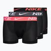 Bokserki męskie Nike Dri-Fit Essential Micro Trunk 3 pary black/dark grey/black