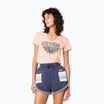 Koszulka damska Rip Curl Block Party V Tee bright peach