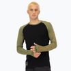 Longsleeve termoaktywny męski Mons Royale Temple Merino fern/black