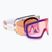 Gogle narciarskie damskie Giro Ella white lx stripe/rose gold/infrared