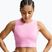 Koszulka damska Nike Pro pink rise/white