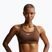 Biustonosz treningowy damski Nike Swoosh Medium Support cacao wow/white