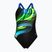 Strój pływacki jednoczęściowy damski arena Bloom Swim Pro Back Lb multi black/black/blue china