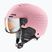 Kask narciarski dziecięcy UVEX Rocket Visor Jr pink confetti matt/mirror silver/lasergold lite