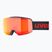 Gogle narciarskie dziecięce UVEX Pwdr FM black matt/mirror red orange clear