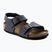 Sandały dziecięce BIRKENSTOCK New York Birkibuc Narrow navy